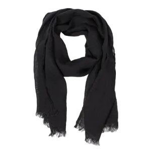 100% Linen Scarf - Black