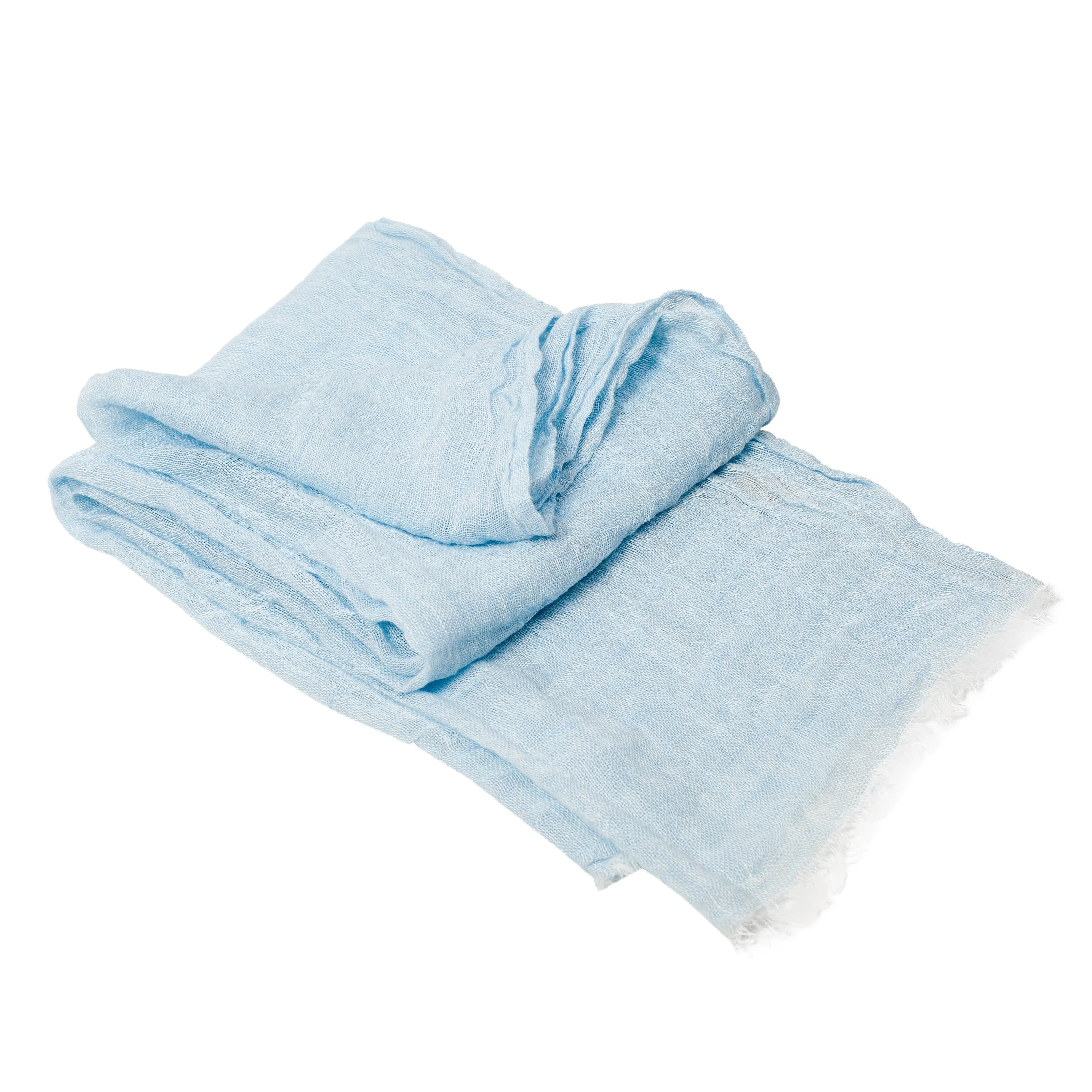 100% Linen Scarf - Bluish