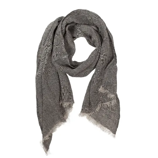 100% Linen Scarf - Dark Gray