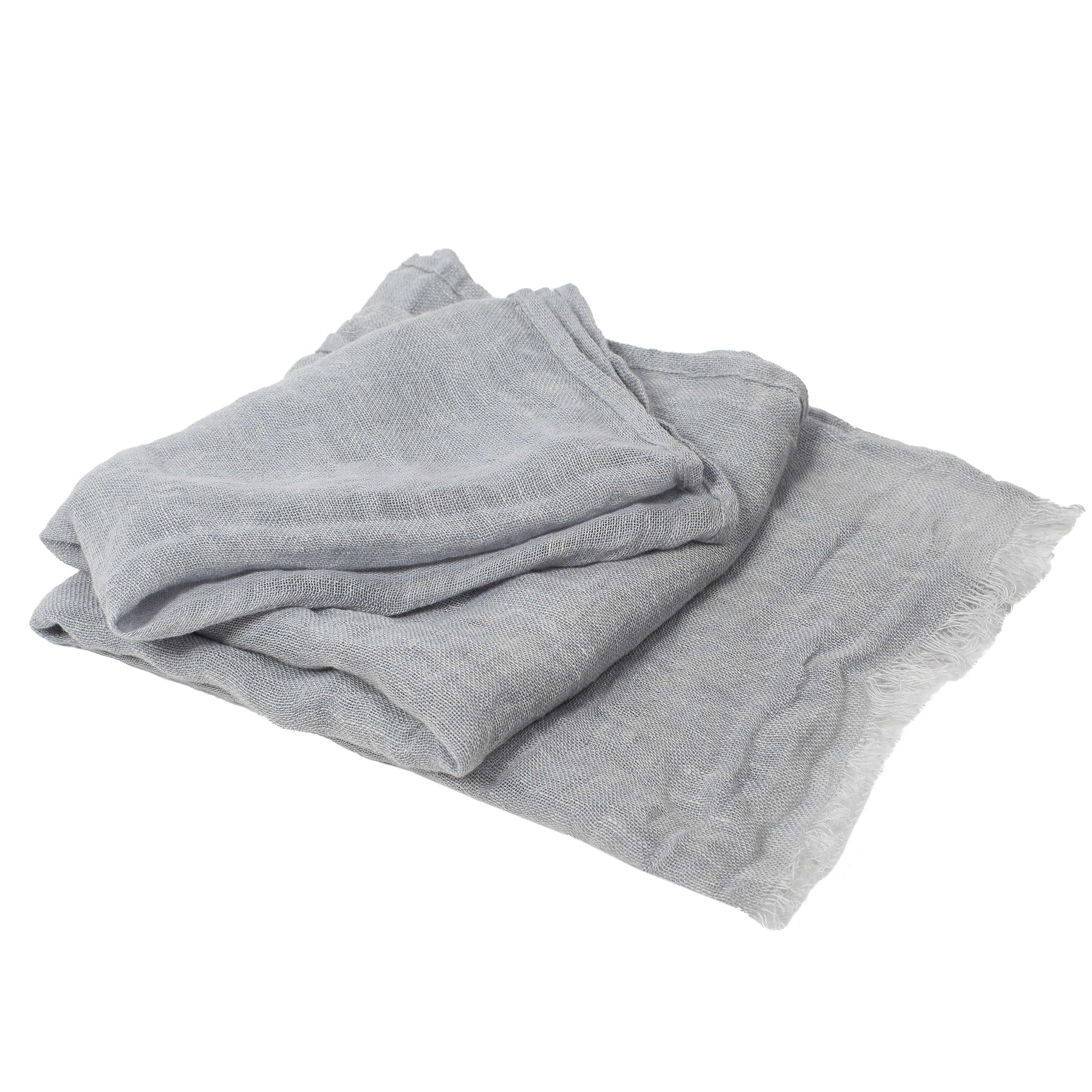 100% Linen Scarf - Gray