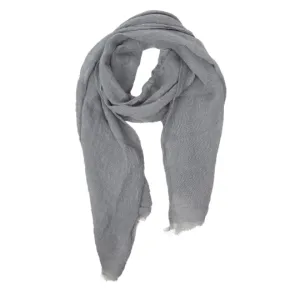 100% Linen Scarf - Gray