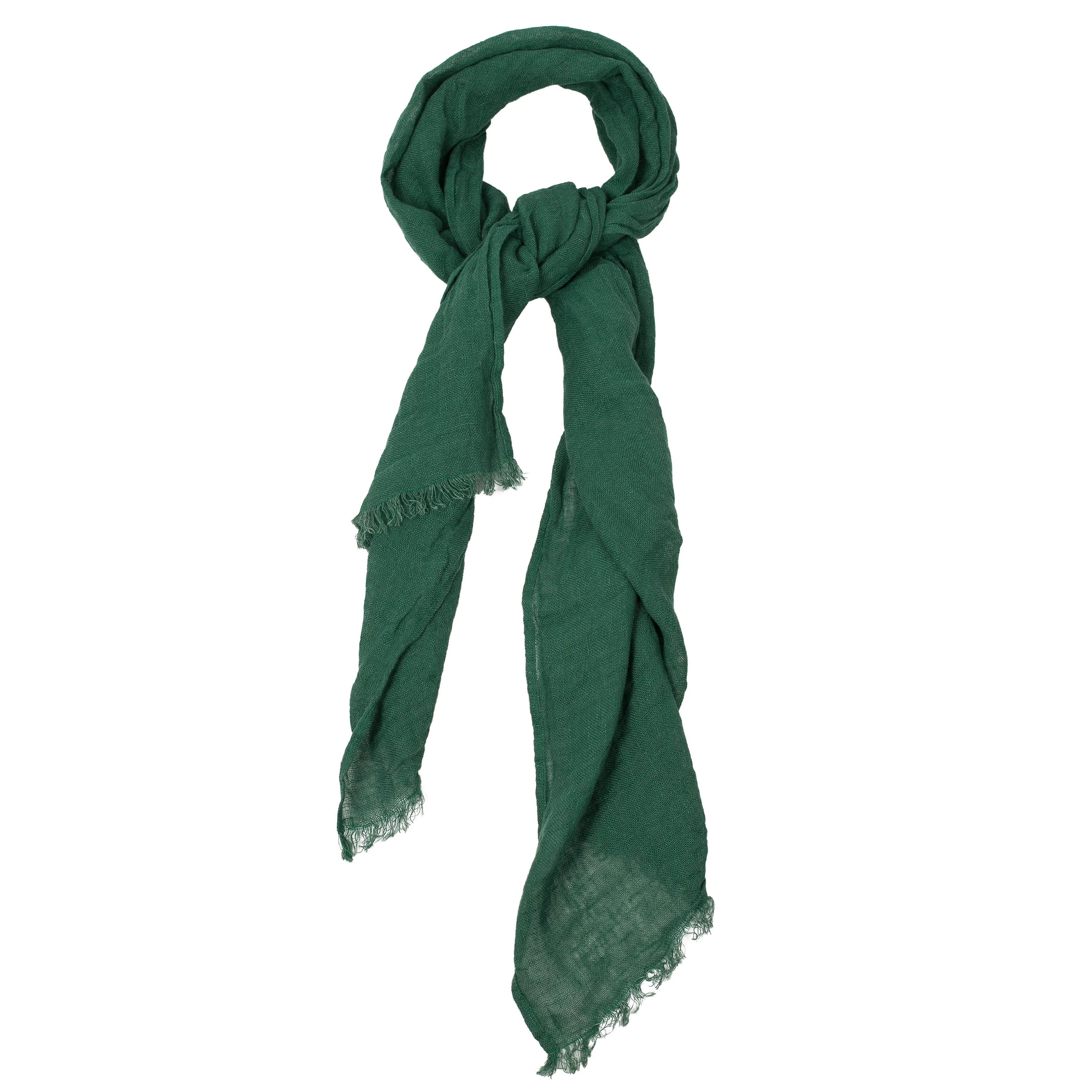 100% Linen Scarf - Green