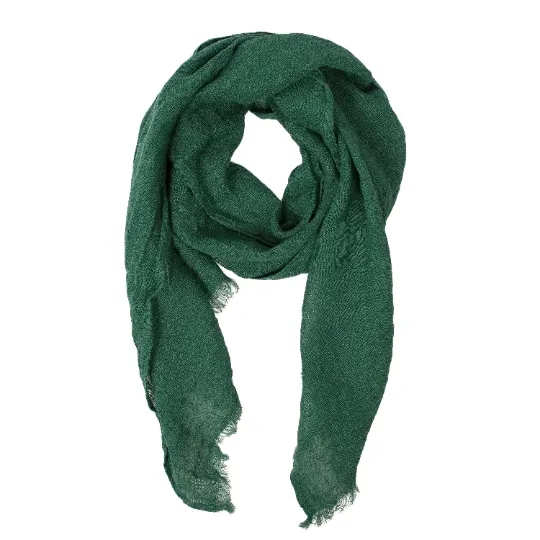100% Linen Scarf - Green