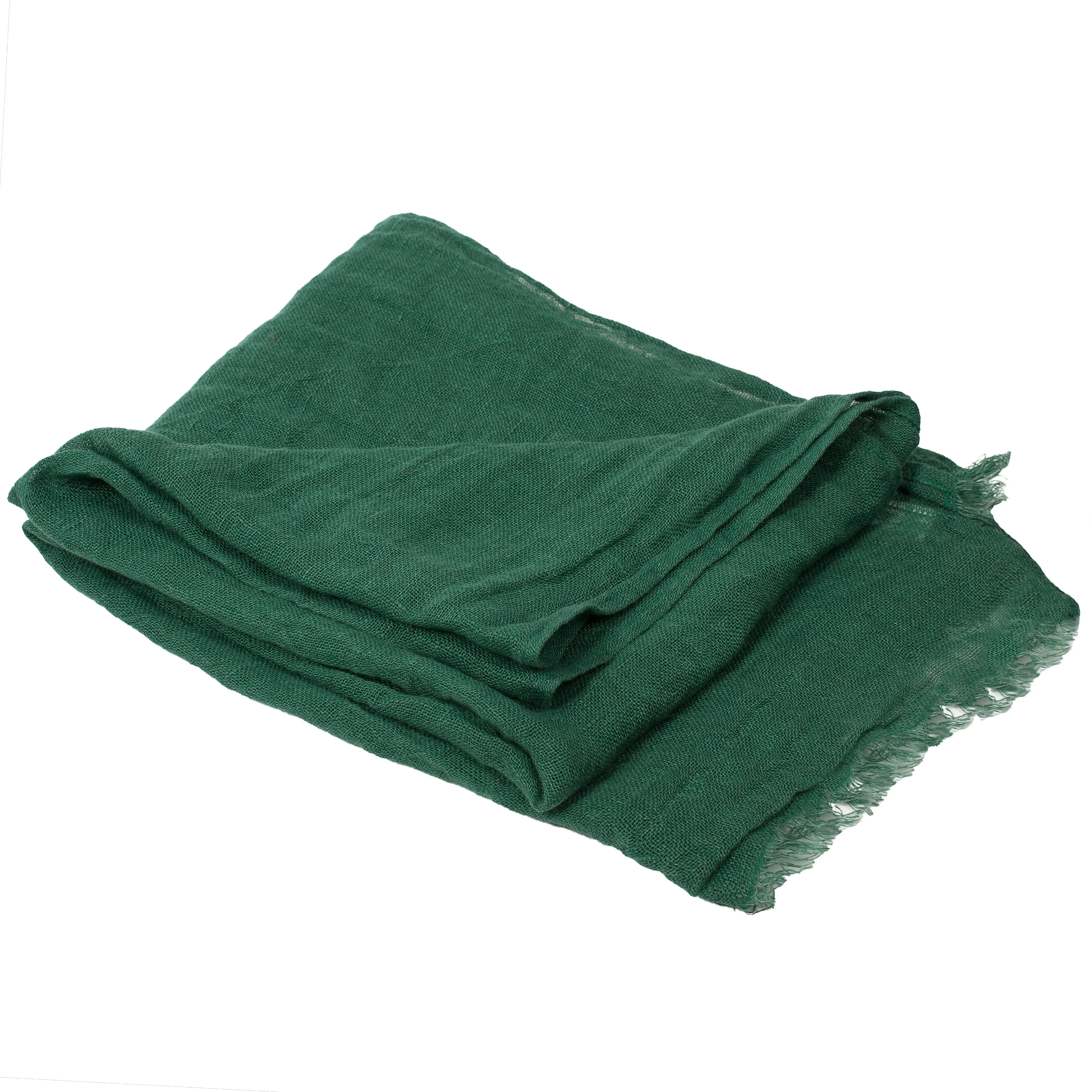 100% Linen Scarf - Green