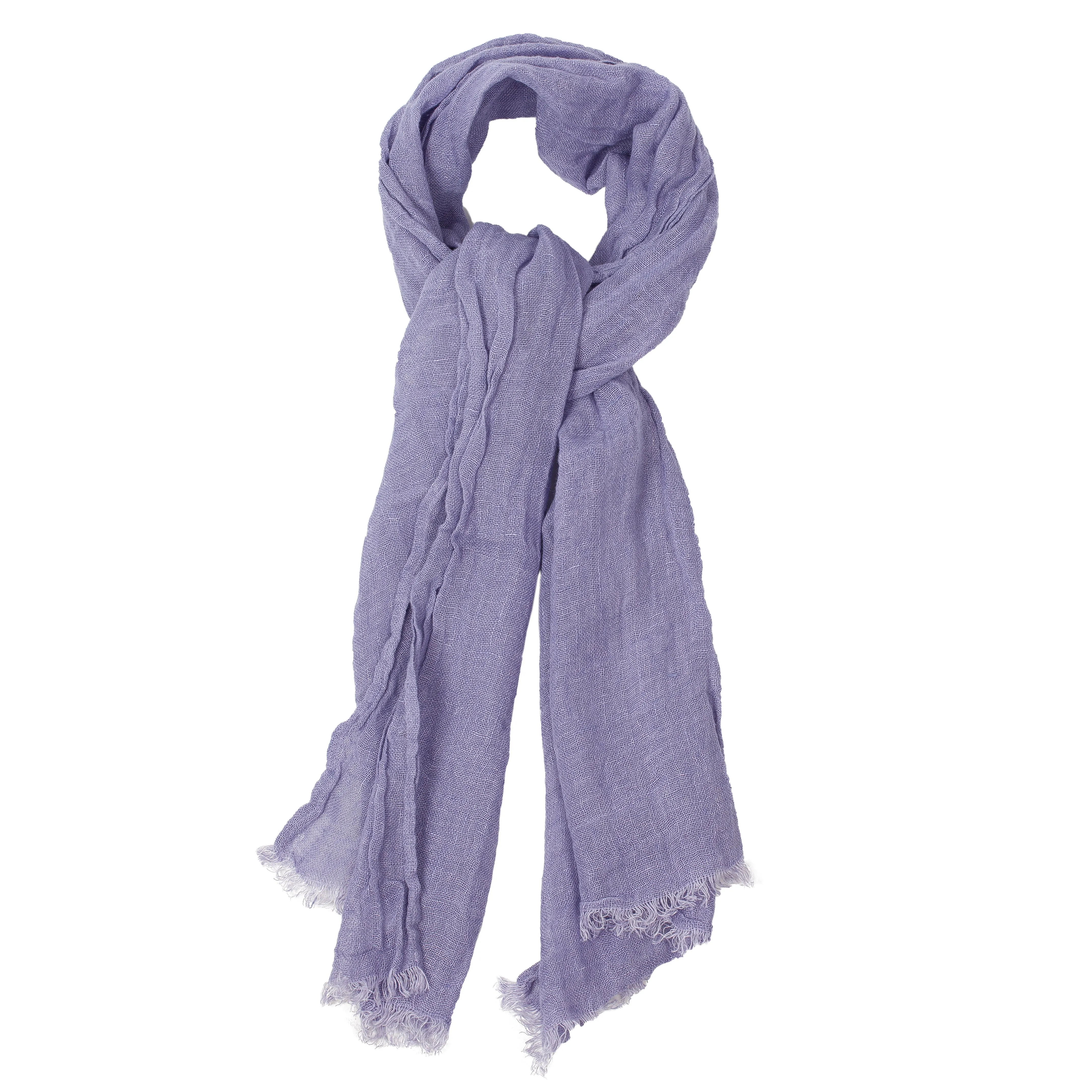 100% Linen Scarf - Lilac Purple