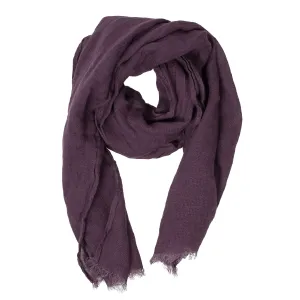 100% Linen Scarf - Purple