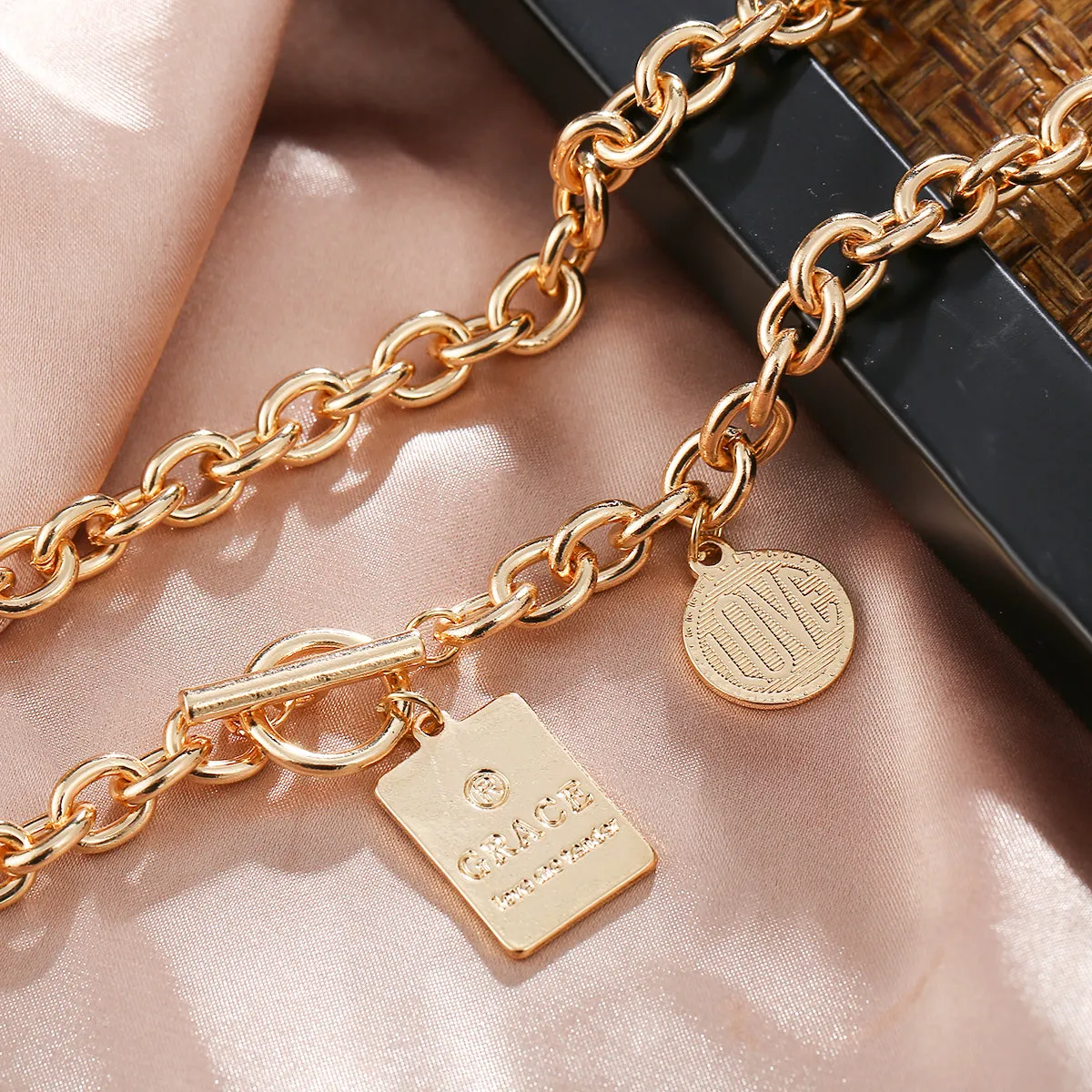18K Gold-Plated 'Grace' Toggle Pendant Necklace