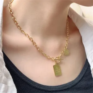 18K Gold-Plated 'Grace' Toggle Pendant Necklace