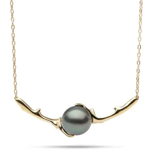 18" Heritage Tahitian Pearl Necklace in Gold
