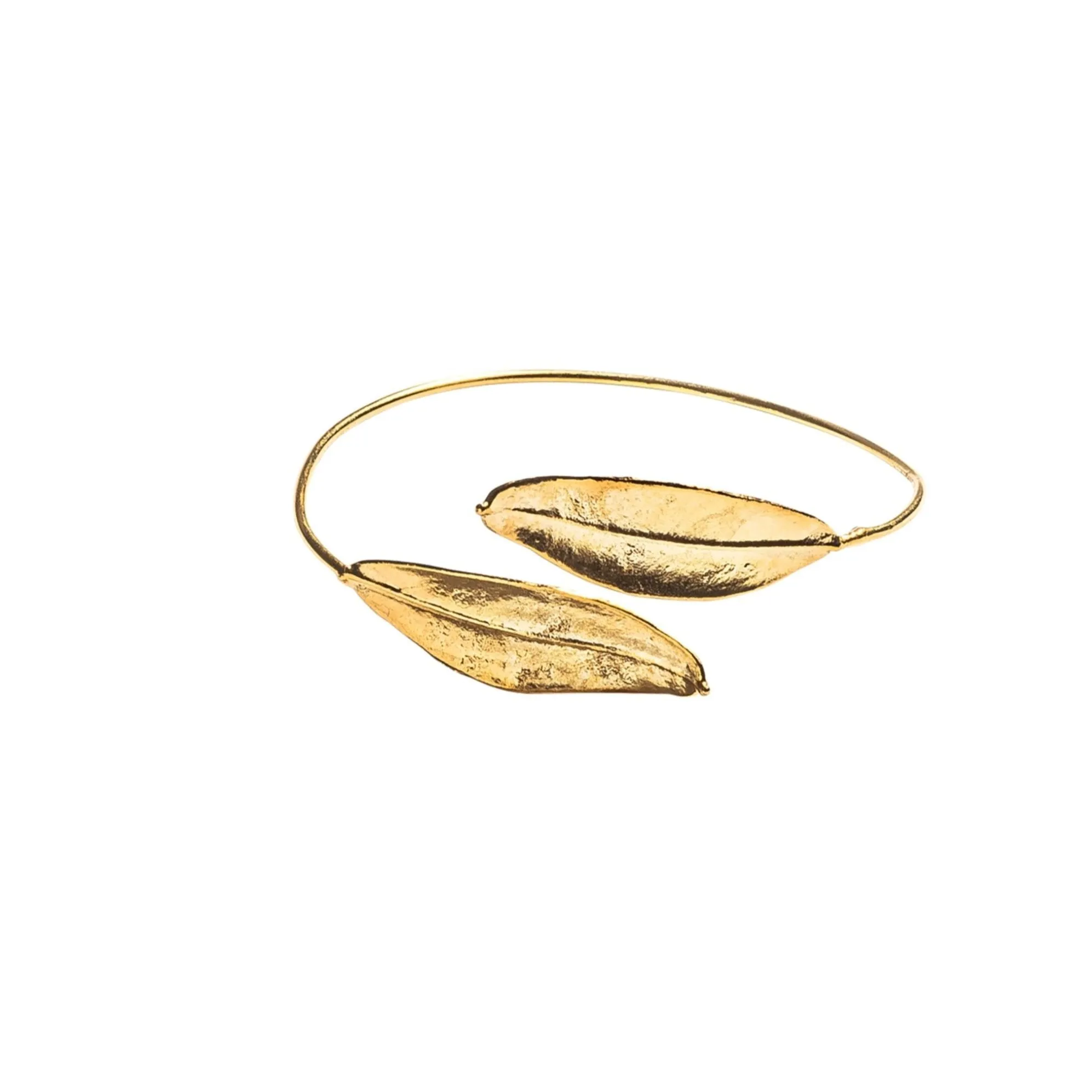 2 Leaf Squeeze Gold Fill Bracelet