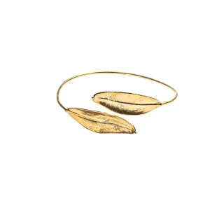 2 Leaf Squeeze Gold Fill Bracelet