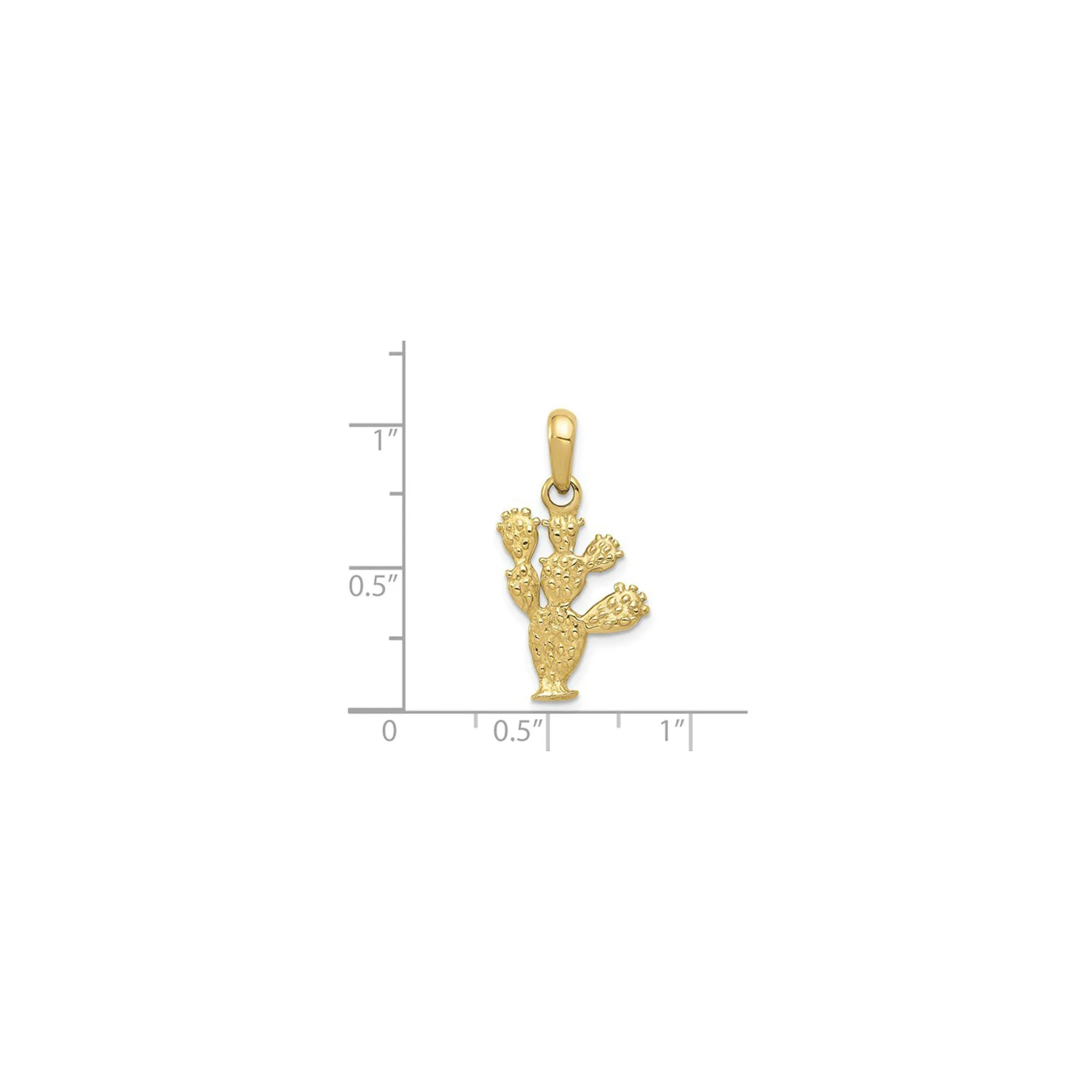 3-D Cactus Pendant (14K)