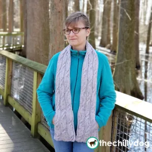 4th Ridge Pocket Scarf: Knitting Pattern PDF