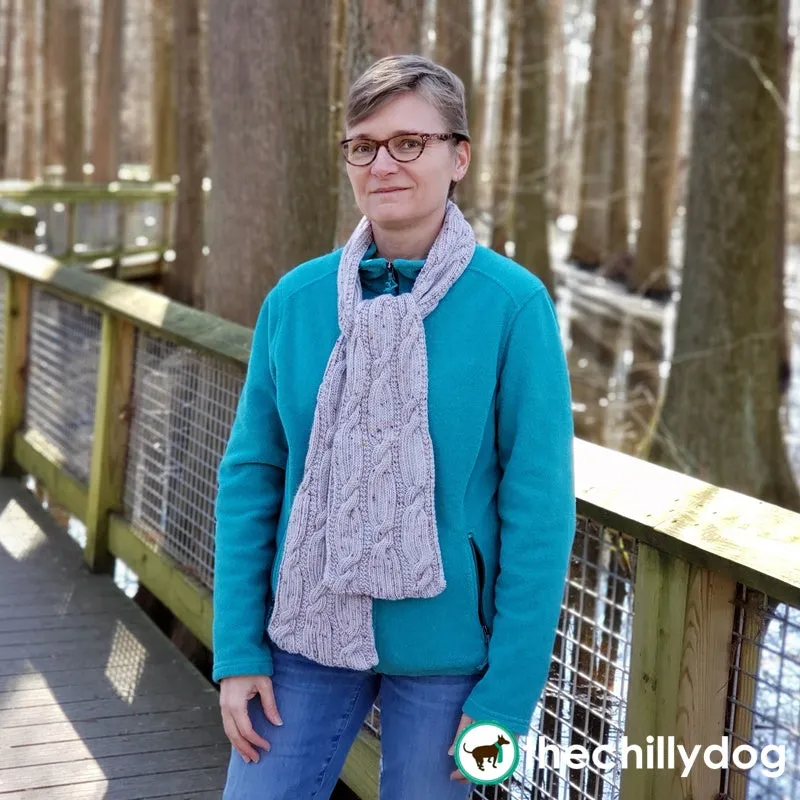 4th Ridge Pocket Scarf: Knitting Pattern PDF