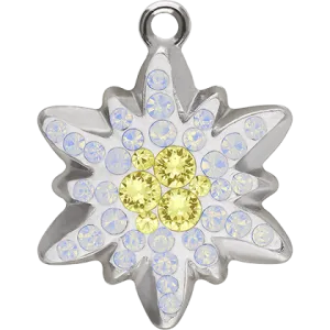 67442 Swarovski BeCharmed Pave Pendants, Edelweiss