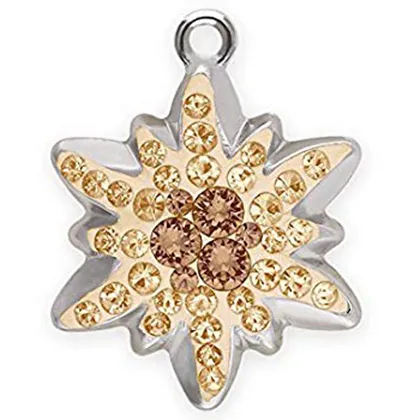 67442 Swarovski BeCharmed Pave Pendants, Edelweiss