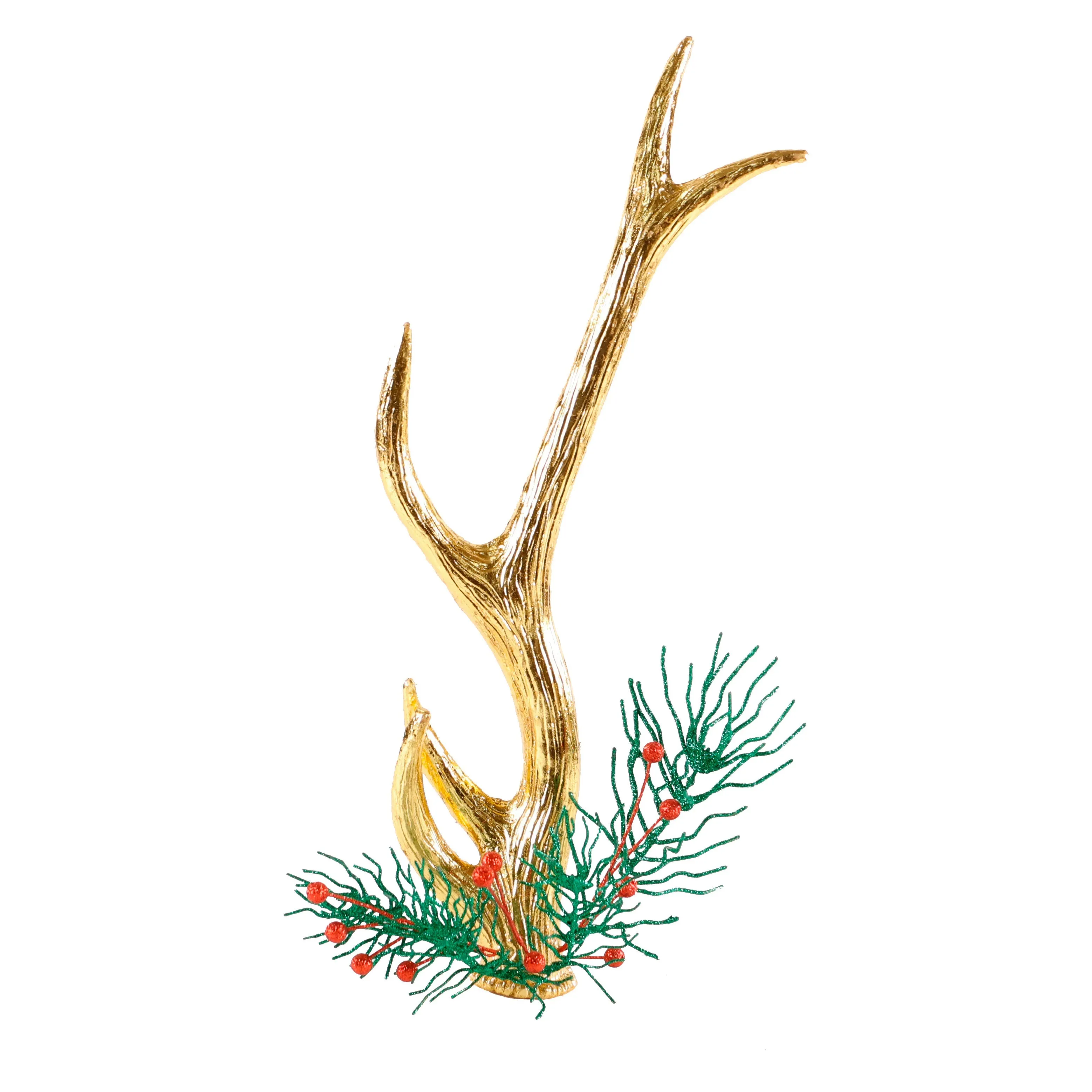 $95.00 min 1 - 18" ANTLER GOLD LEAF W/ PINE SPRIG
