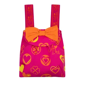 A DEE - Murphie Bold Hearts Colour Block Rucksack - Hot Pink