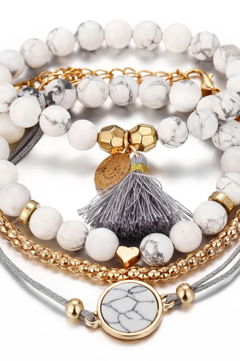 A Heartbeat Away - 4 Piece Bracelet Set