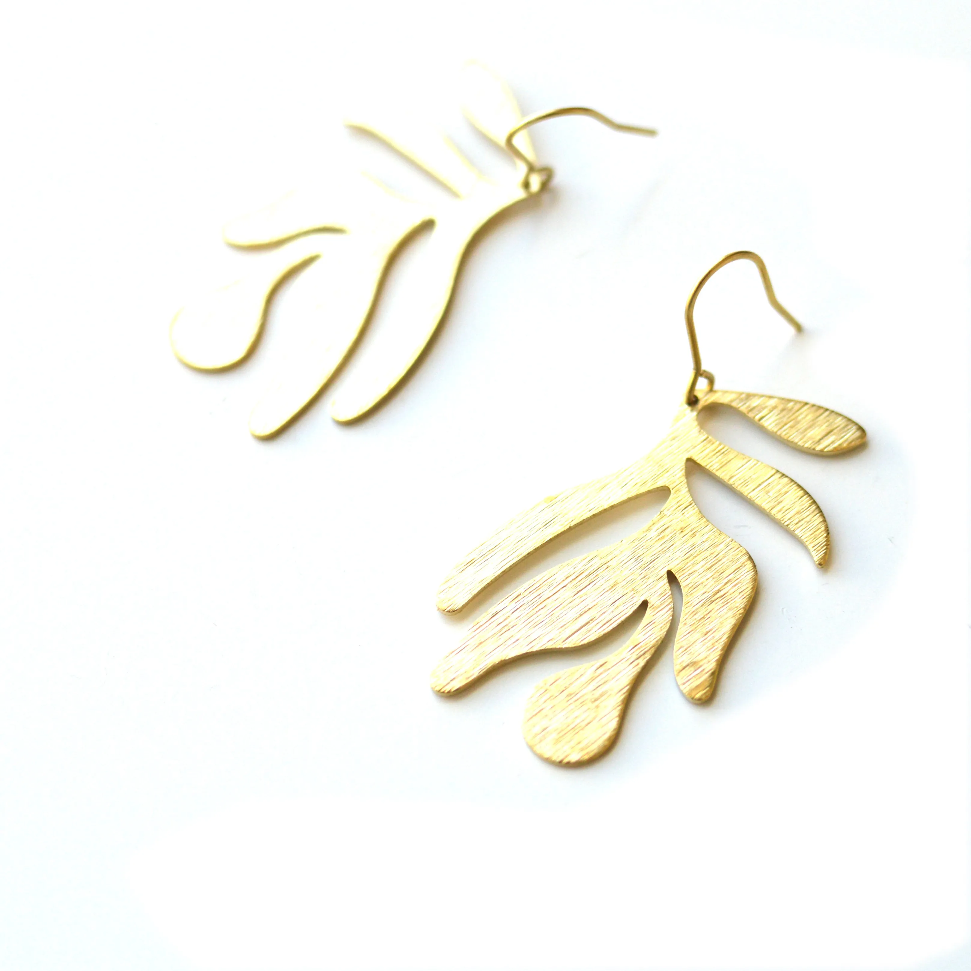 Abstract Leaf Earrings