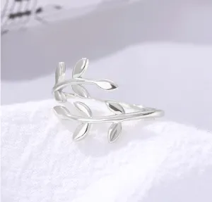 Adjustable Leaf Wrap Ring