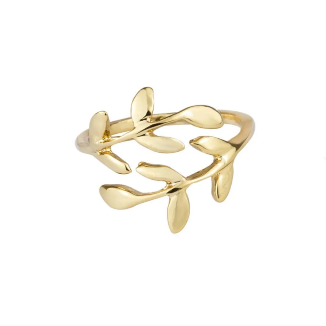 Adjustable Leaf Wrap Ring