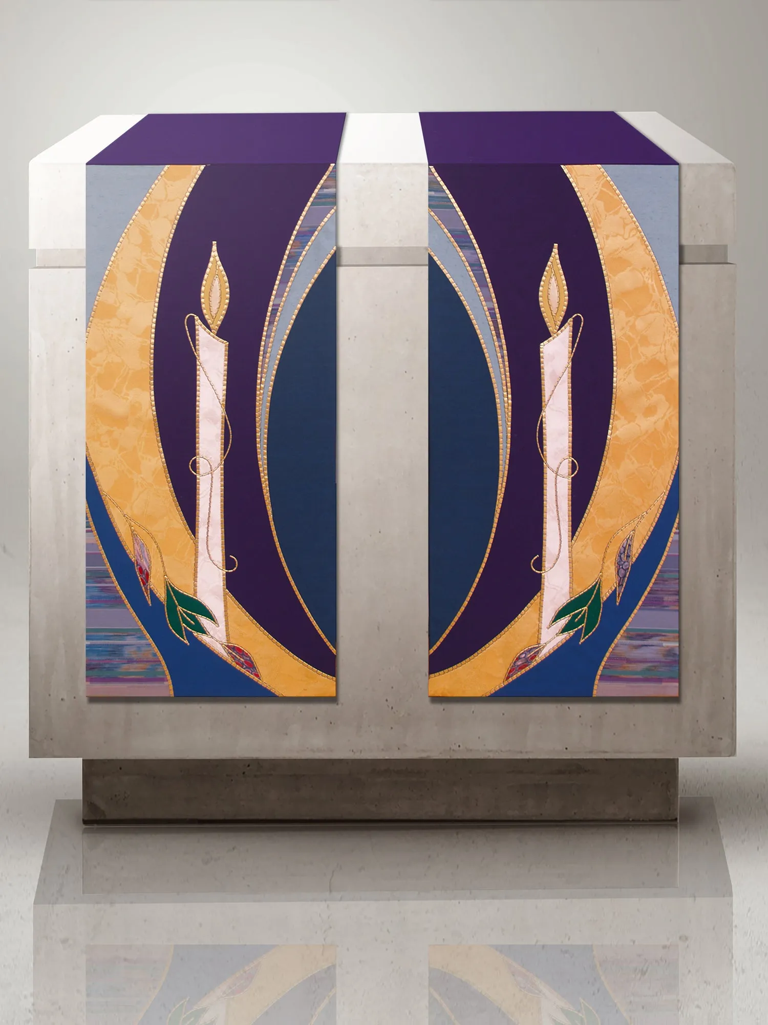 Advent Candle Sarum Blue Altar Scarves (A)