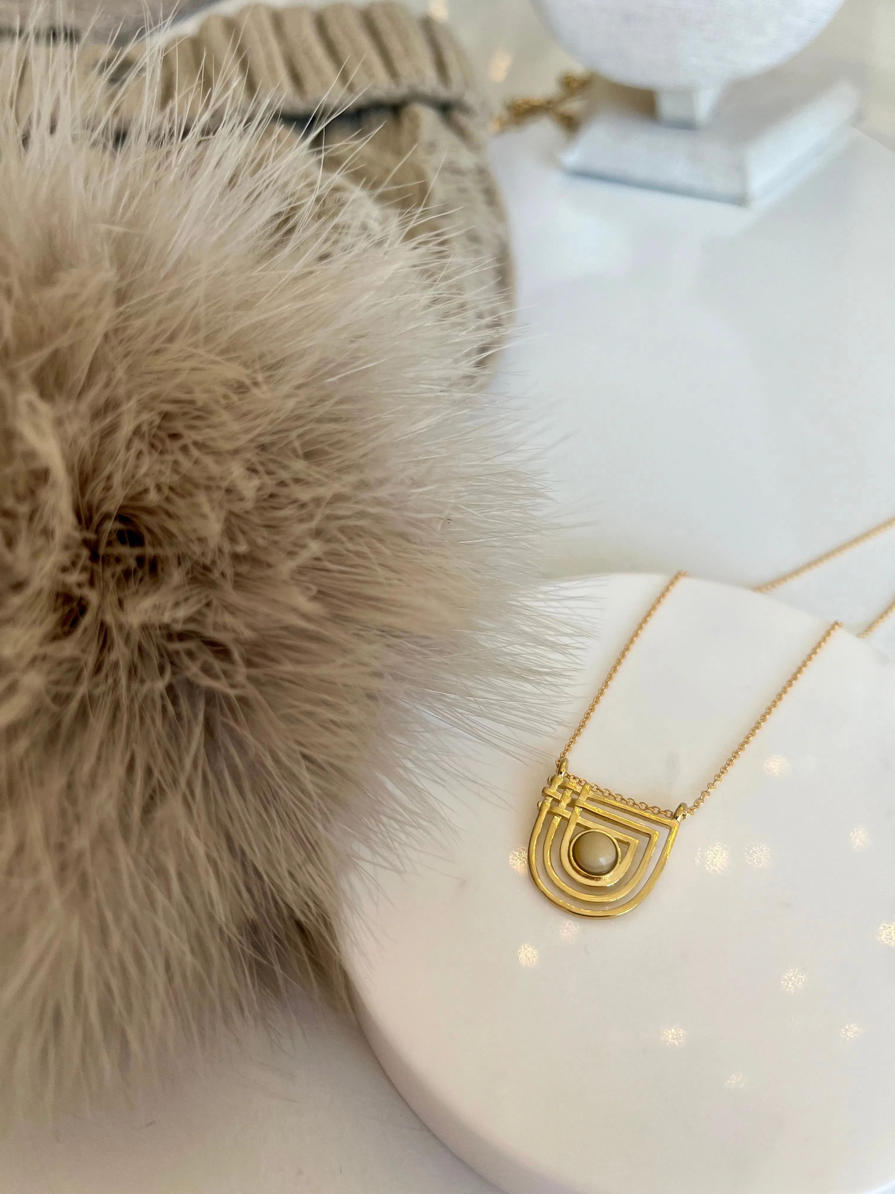 Agate Golden Era Necklace {Gold}