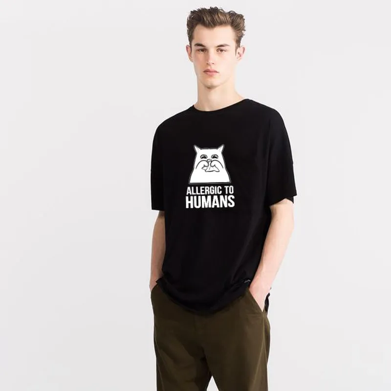 ALLERGIC TO HUMANS Cotton Tee