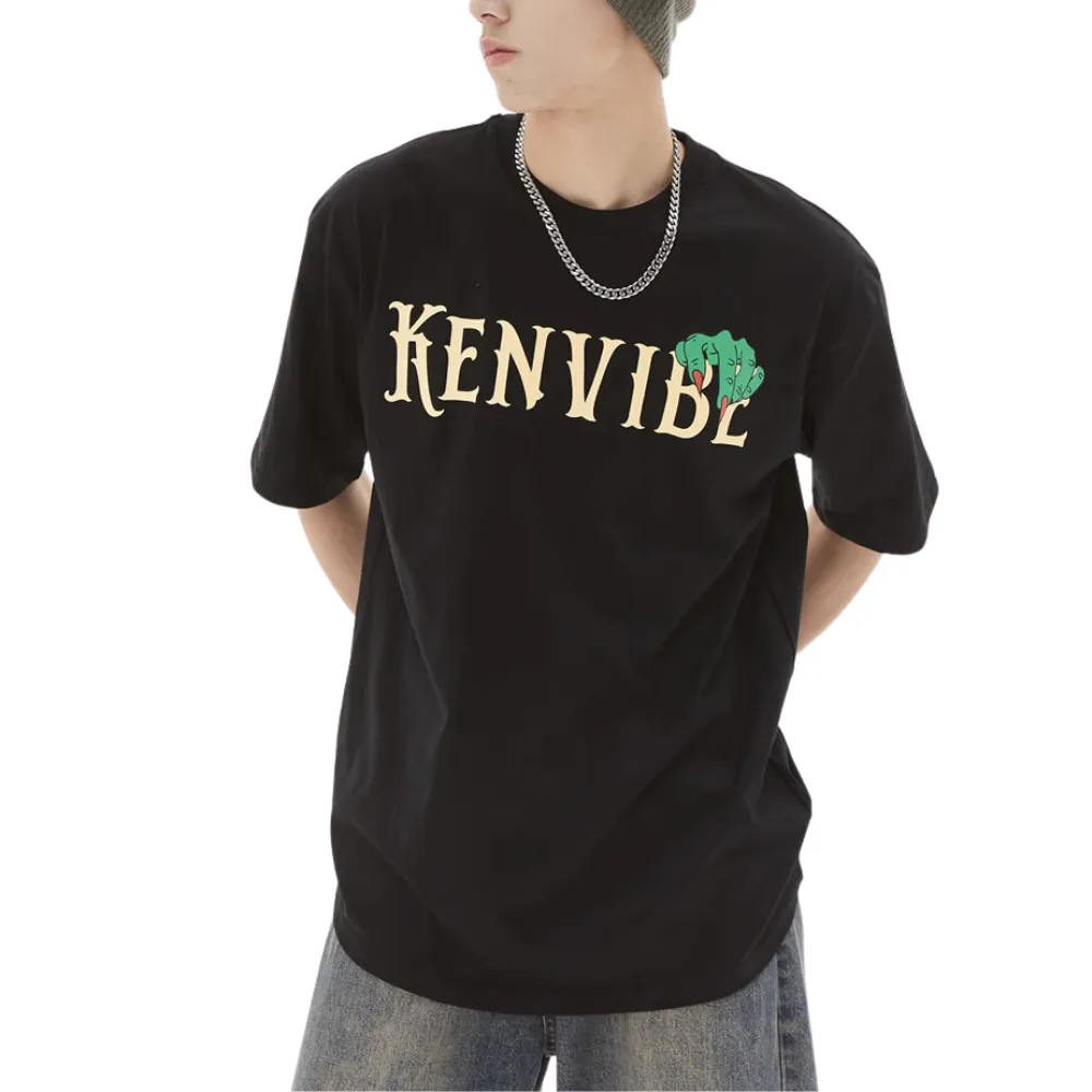American Bold Skeleton Hand Graphic T-Shirt