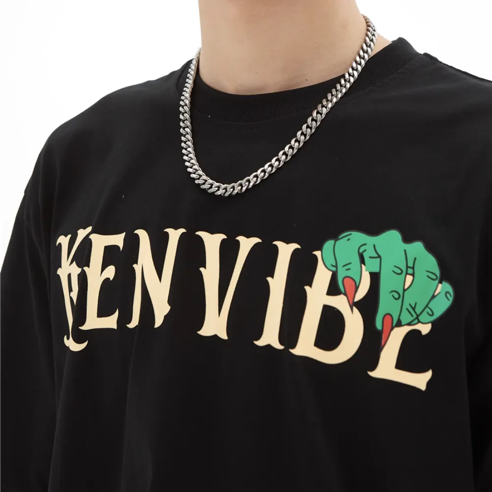 American Bold Skeleton Hand Graphic T-Shirt