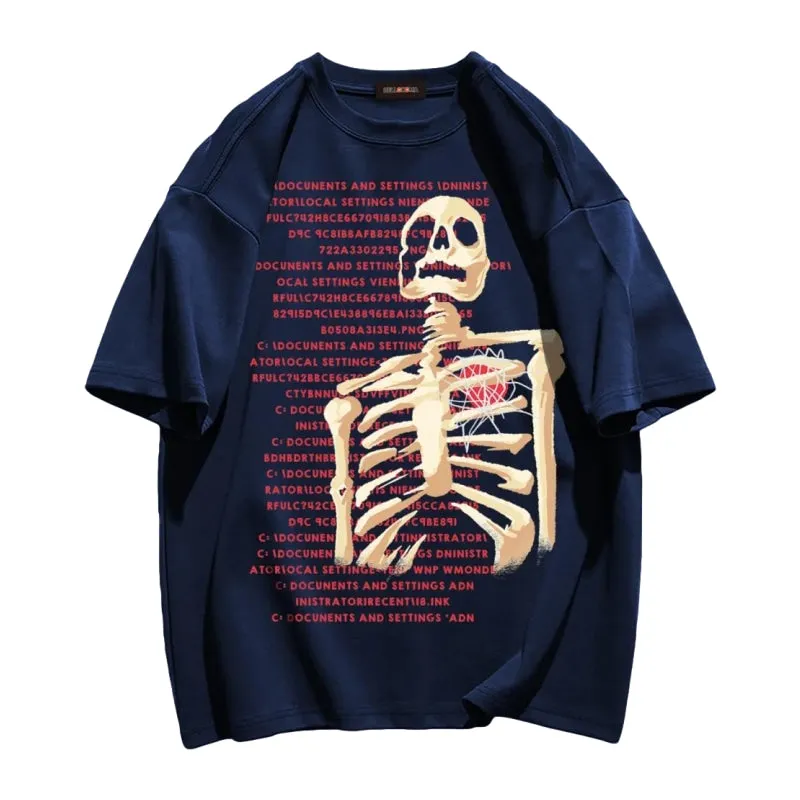 American Bold Skull Graphic T-Shirt
