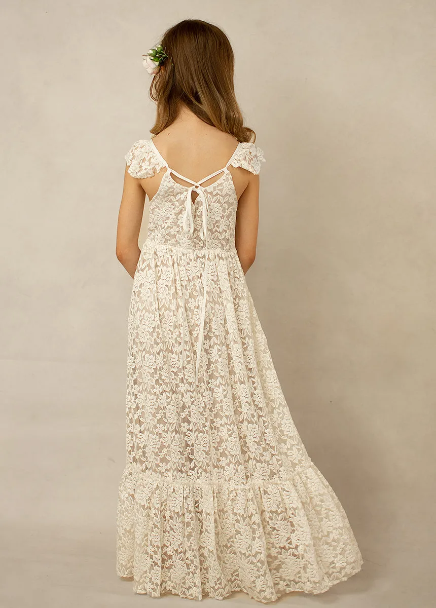 Arly Flower Girl Dress in Birch