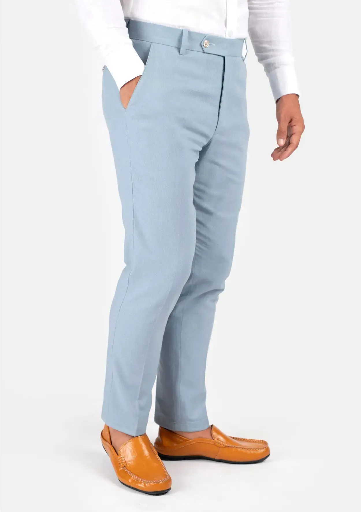 Astor Maya Blue Linen Blend Suit