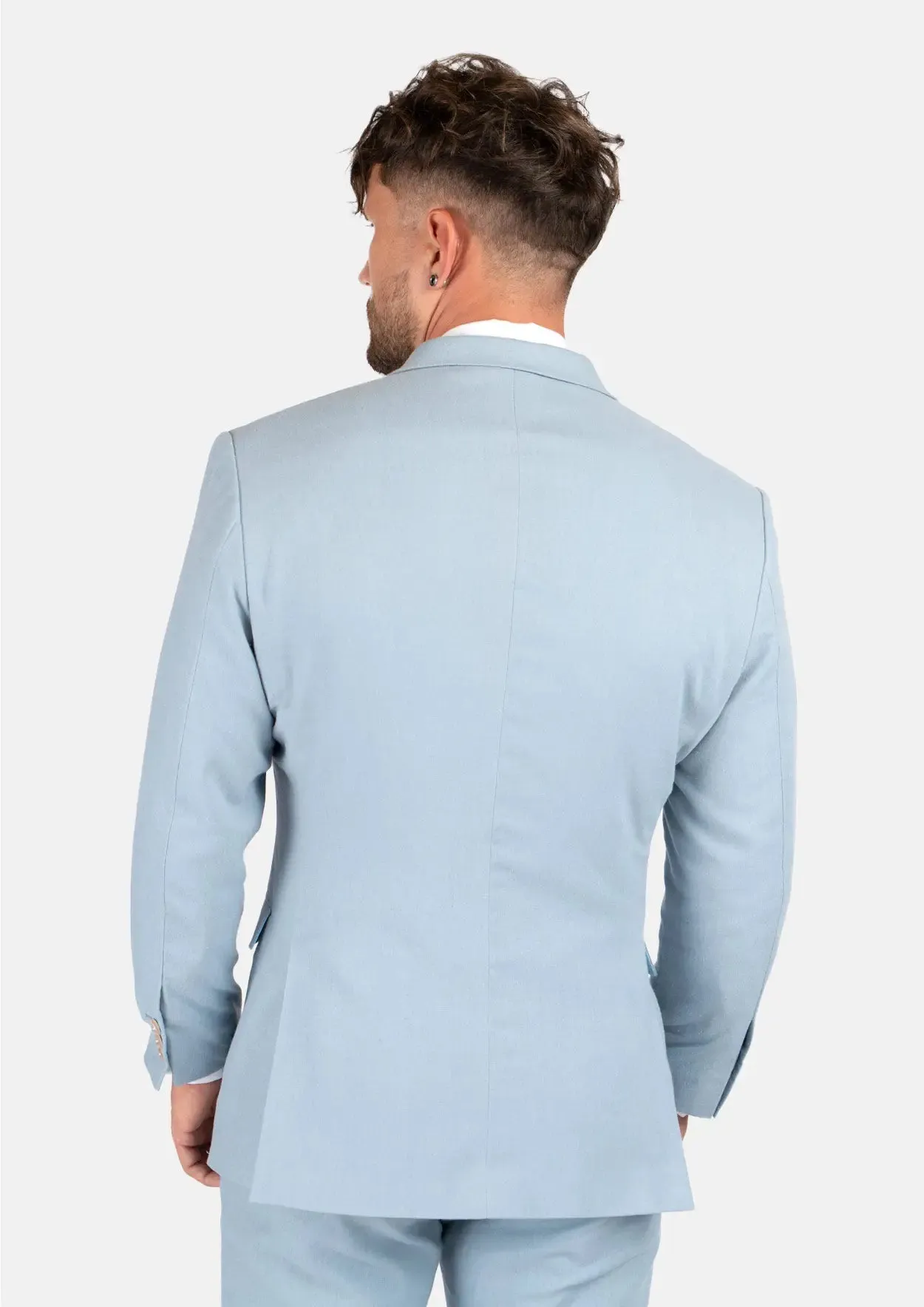 Astor Maya Blue Linen Blend Suit