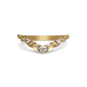 Bay Leaf Curved Diamond Band