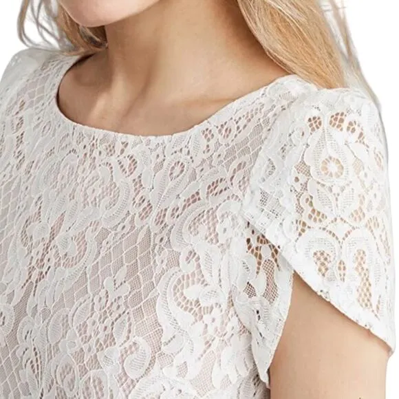 BB Dakota Steve Madden Revolve Fast Lace Environment White Lace Fairy Mini Dress