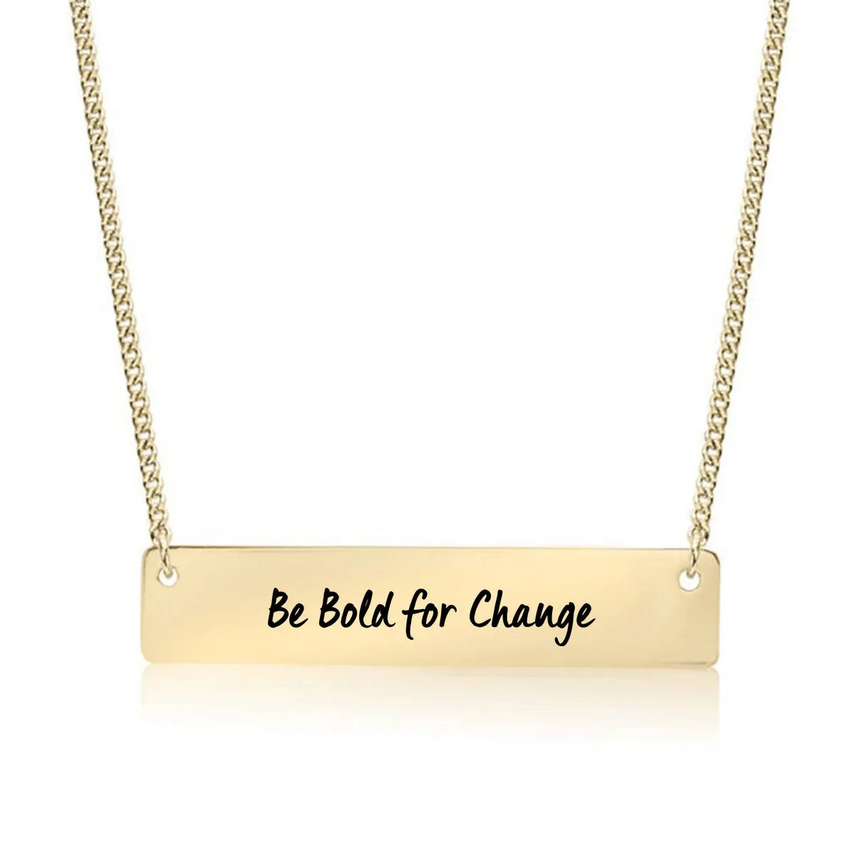 Be Bold for Change Gold / Silver Bar Necklace