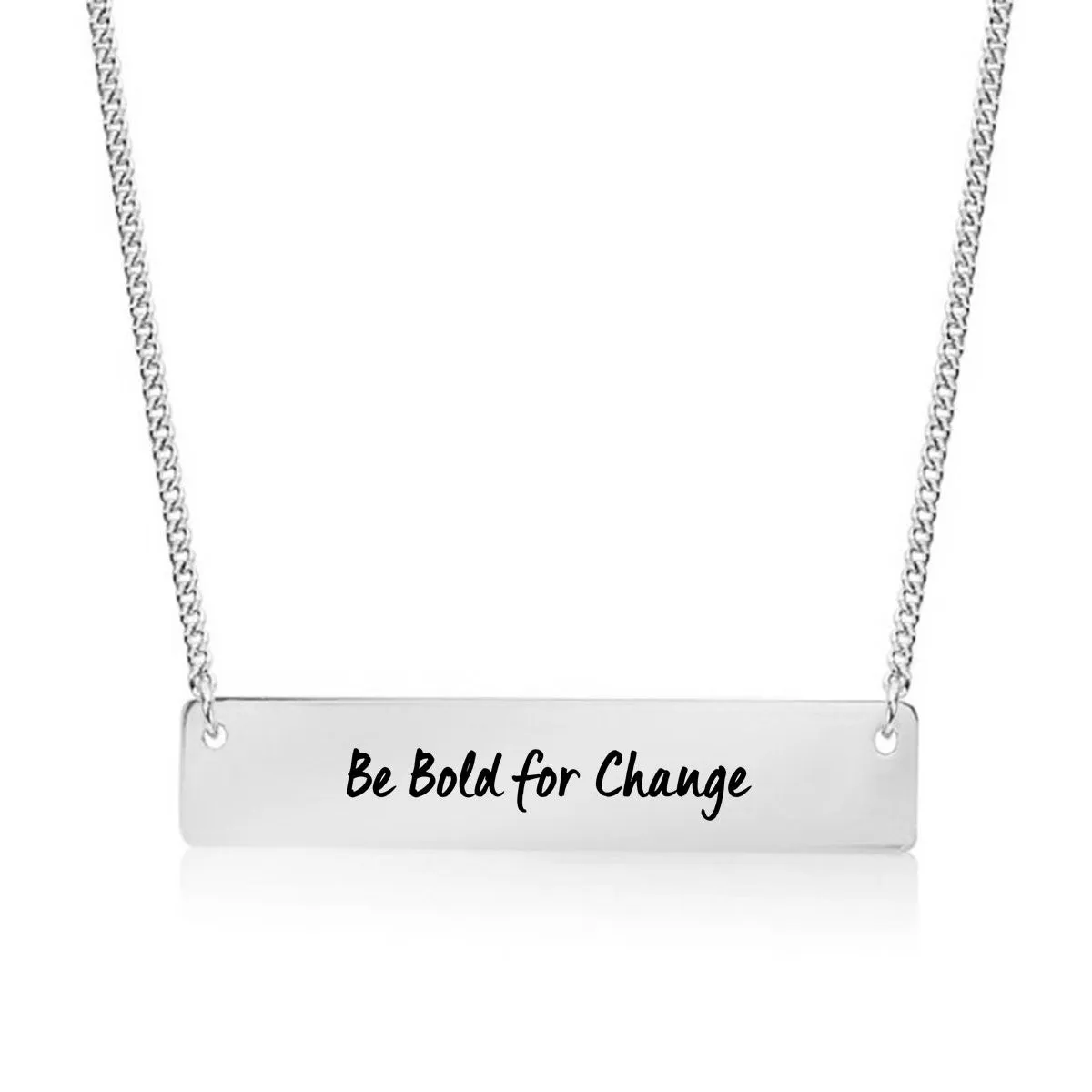 Be Bold for Change Gold / Silver Bar Necklace