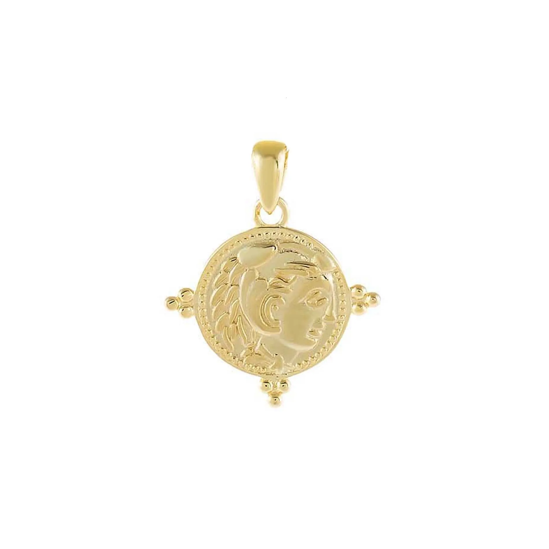 Beaded Coin Charm