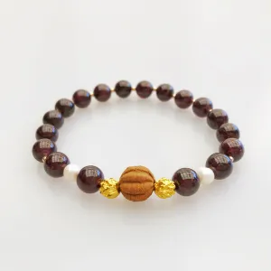 Beaded Garnet Herbal Bracelet
