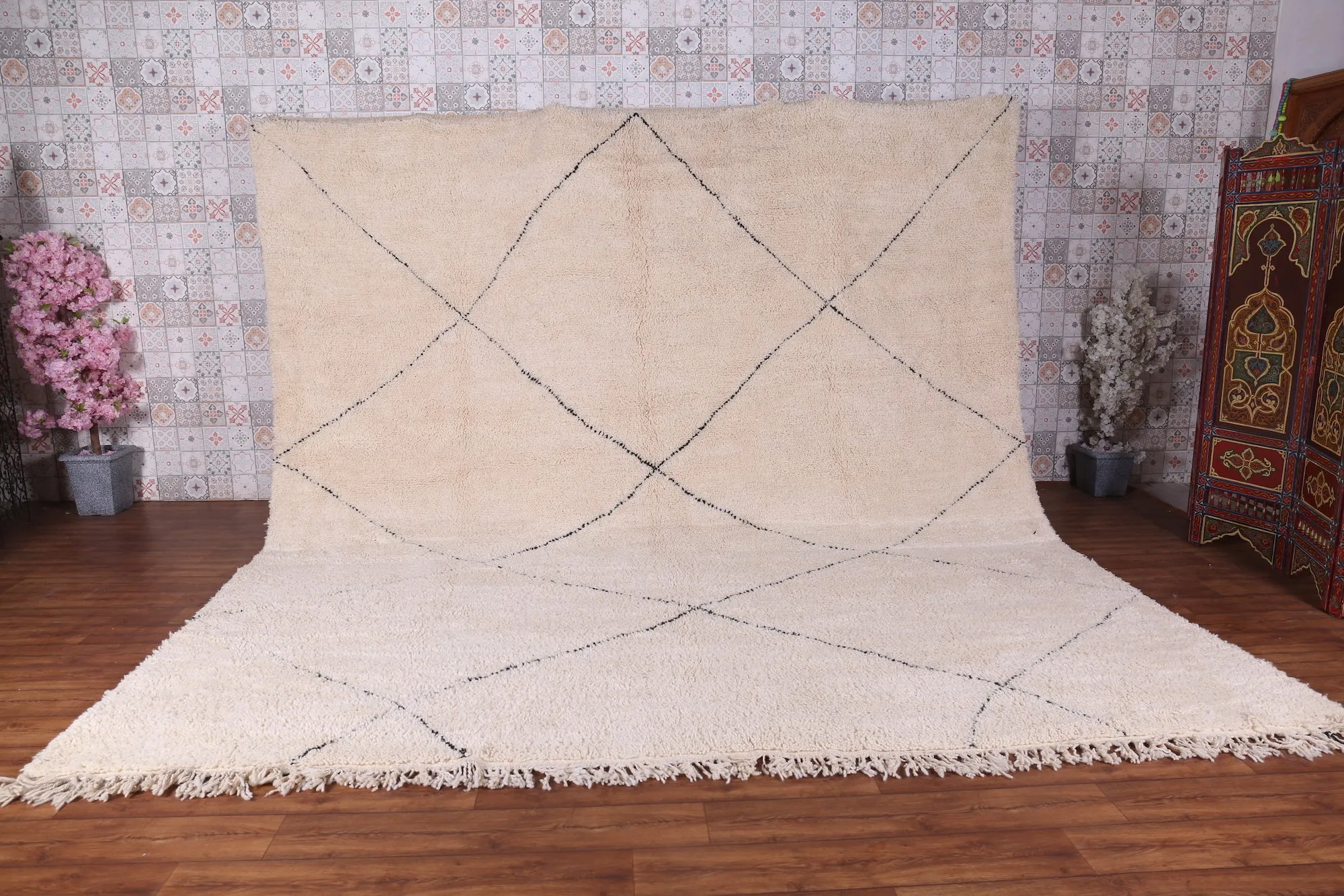 Beni ourain rug - Moroccan berber carpet - Custom Rug