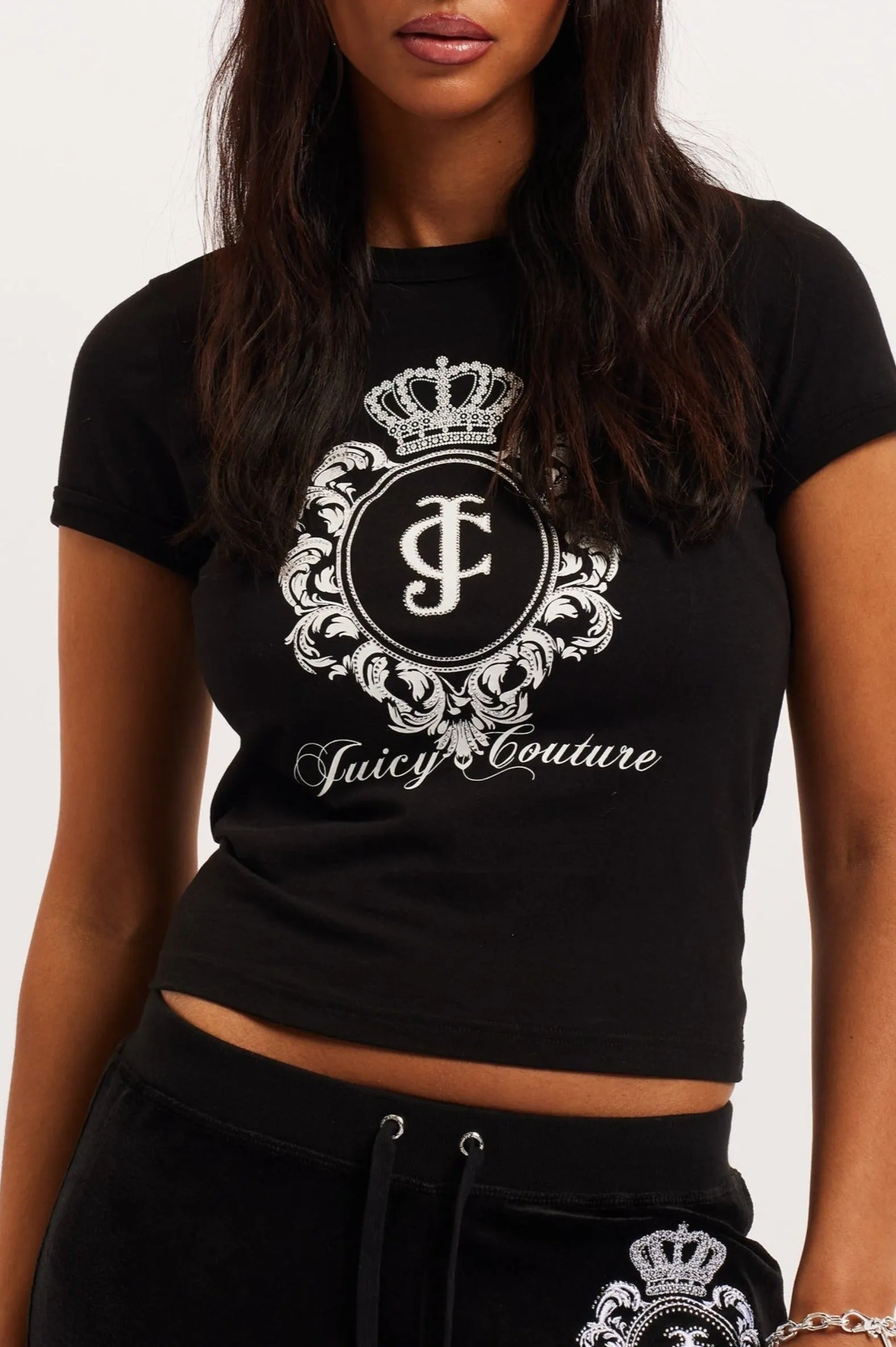 BLACK JERSEY FITTED HERITAGE CREST T-SHIRT