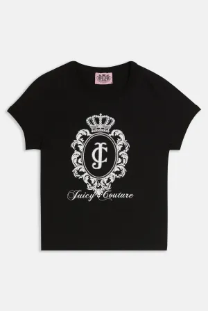 BLACK JERSEY FITTED HERITAGE CREST T-SHIRT