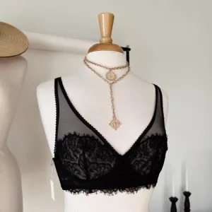 BLACK LUXE DAINTY BRA