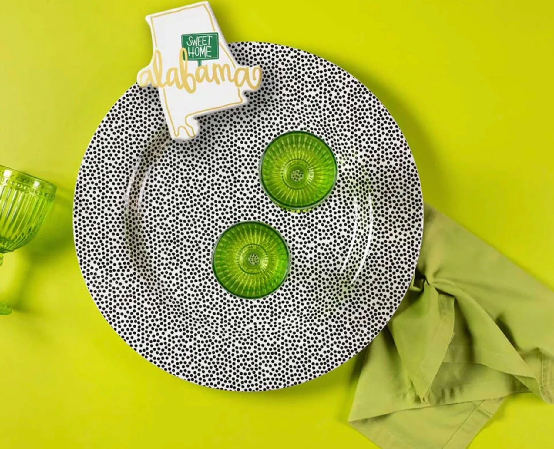 Black Small Dot Entertaining Big Platter