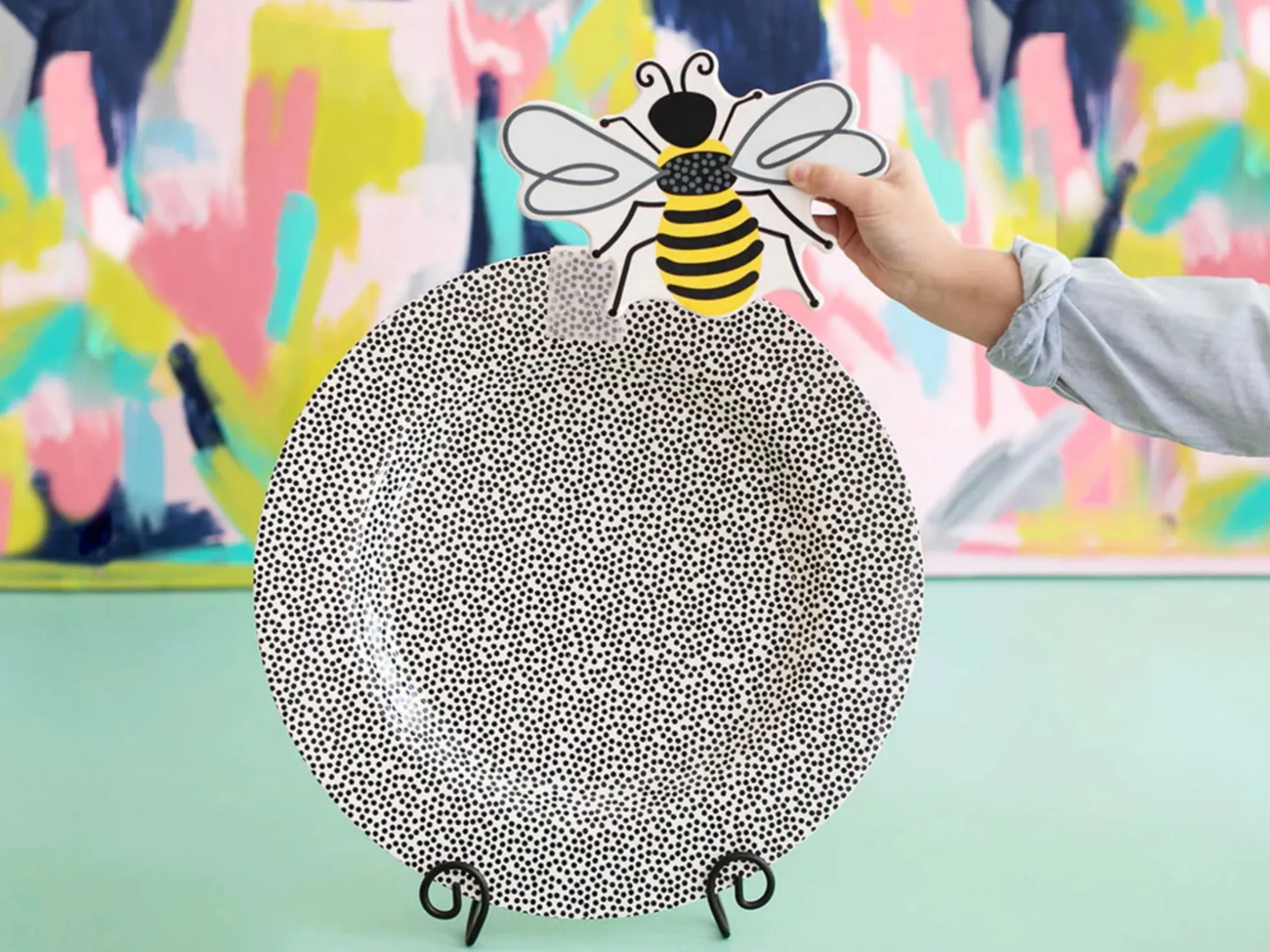 Black Small Dot Entertaining Big Platter