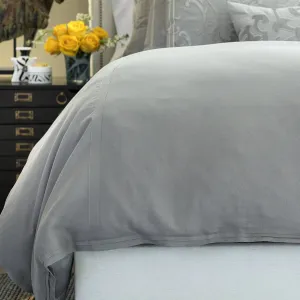 Bloom Queen Double Flange Duvet Lt Grey Linen 96X98 (No Insert Included)
