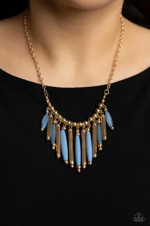 Bohemian Breeze - Blue Necklace - Paparazzi Accessories