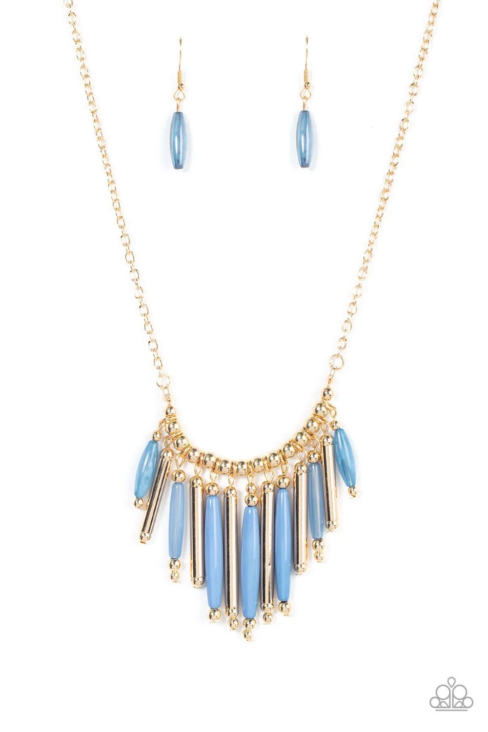 Bohemian Breeze - Blue Necklace - Paparazzi Accessories